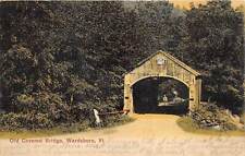 Wardsboro Vermont 1907 Postcard Old Covered Bridge picture