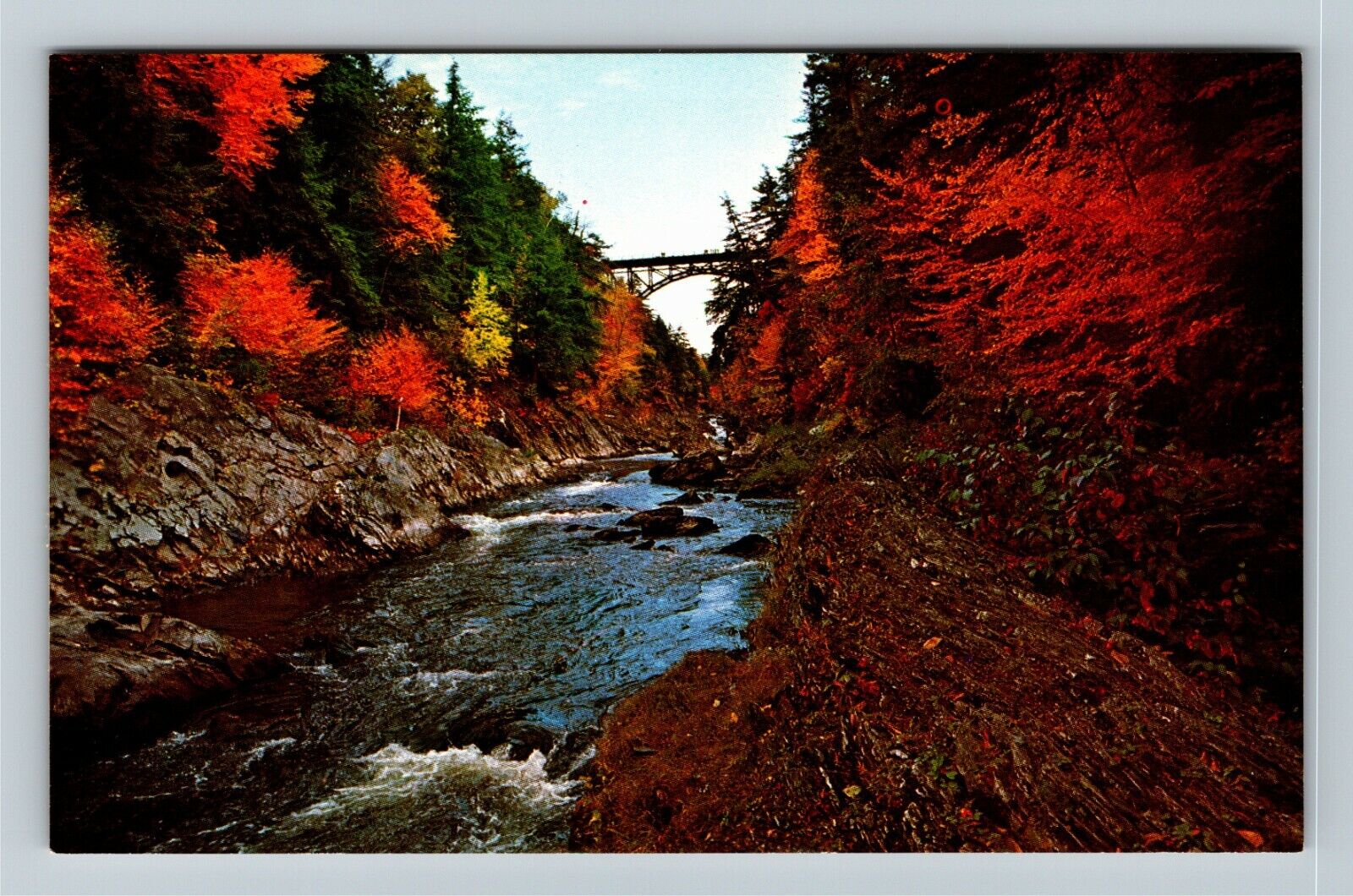 Quechee VT-Vermont,  Quechee Gorge, Scenic View, Chrome Postcard