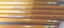 Union Pacific Railroad Pencils Safety Plus 8 Unused Trains collectors picture