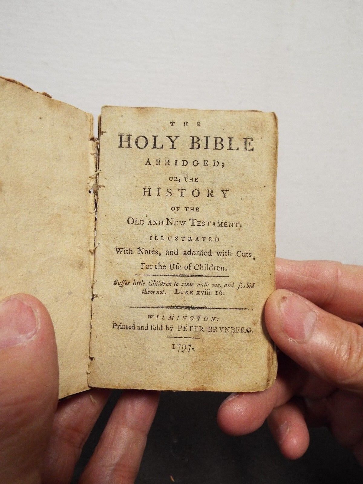 1797 Mini Abridged Bible by Peter Brynberg - Wilmington, Delaware    VERY RARE 