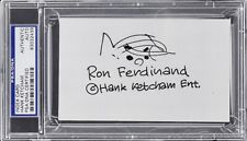 Ron Ferdinand signed auto 3 x 5 cut with Original Sketch Dennis the Menace PSA picture