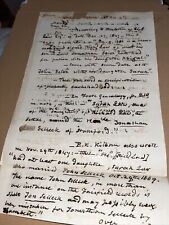 1850 Letter on Foote Genealogy: Mentions Major Jonathan Selleck of Stamford CT picture