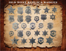 ASSORTED OLD WEST WESTERN BADGES,STAR,VINTAGE,COLLECTIBLE, YOU PICK STYLES picture