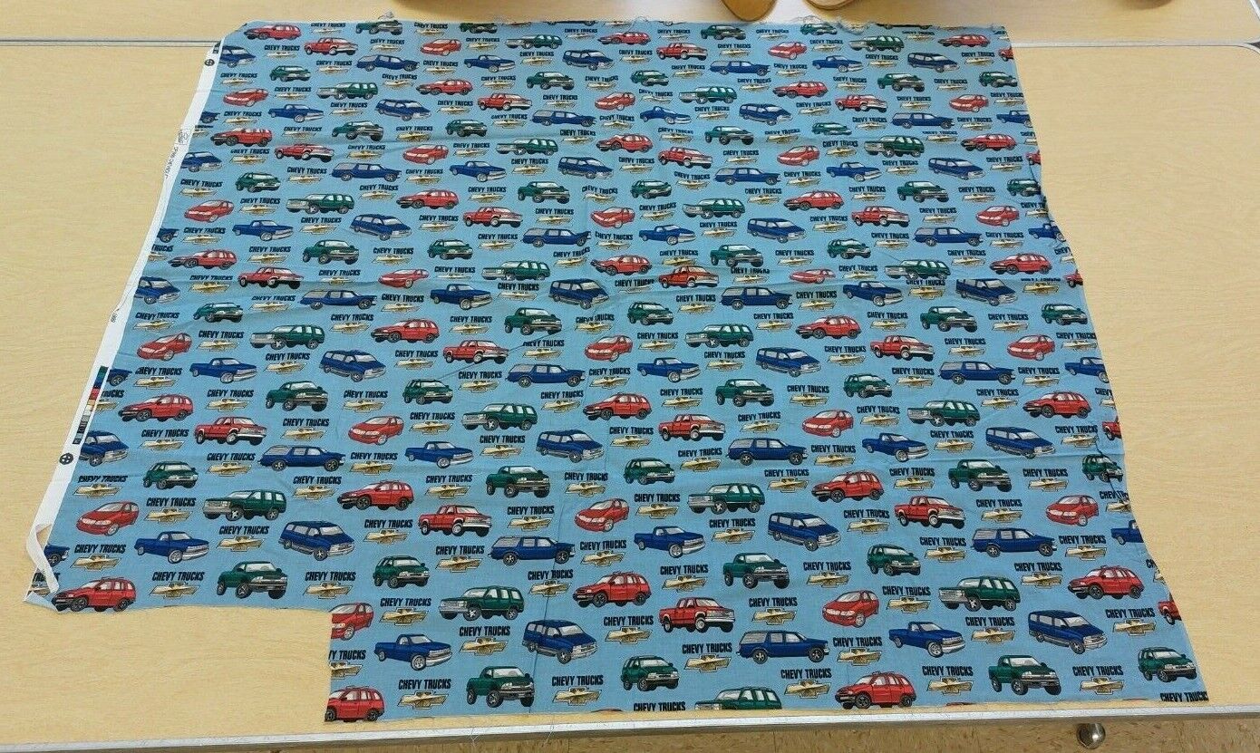  Chevrolet Fabric Featuring Vintage Chevy Truck/ Car Models  