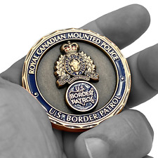 BL4-021 RCMP Challenge Coin Royal Canadian Mounted Police CBP Border Patrol Agen picture