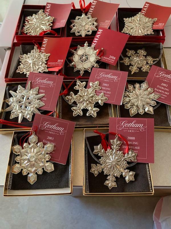 Gorham Sterling Silver Snowflake collections - 11 total