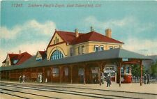 Postcard California Bakersfield C-1910 Railroad Depot tracks Acmegraph CA24-1489 picture