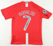 Cristiano Ronaldo Signed Manchester United Soccer Jersey AUTO BAS Hologram picture