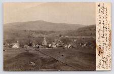 c1900s 1905~Waitsfield Vermont VT~Town~Ariel View~Mad River Valley~RPPC Postcard picture