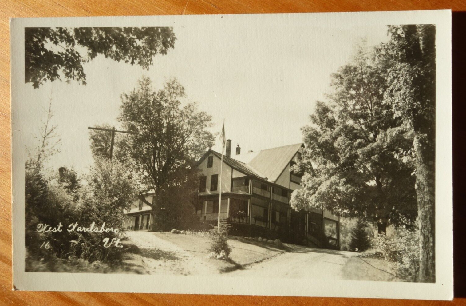 lodging house, West Wardsboro VT real photo postcard pmk 1950