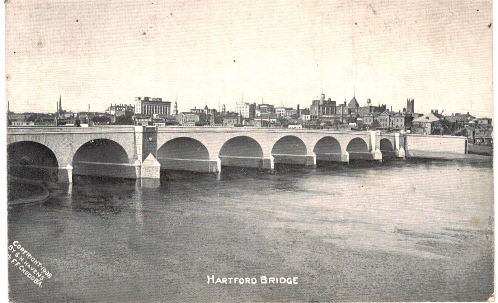 Hartford Hartford Bridge Photographic 1910 CT 