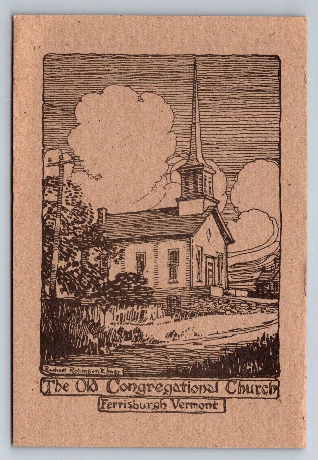 Old Congregational Church Ferrisburgh Vermont Vintage Limited Edition Postcard