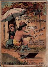 1887 E.W. HOYTS GERMAN COLOGNE LOWELL MA CHILDREN RUBIFOAM TEETH POWDER  25-200 picture