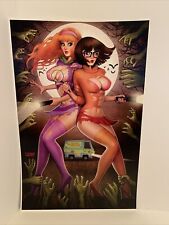 Nathan Szerdy SIGNED Daphne & Velma Comic Art Print Scooby Doo Mystery Machine picture