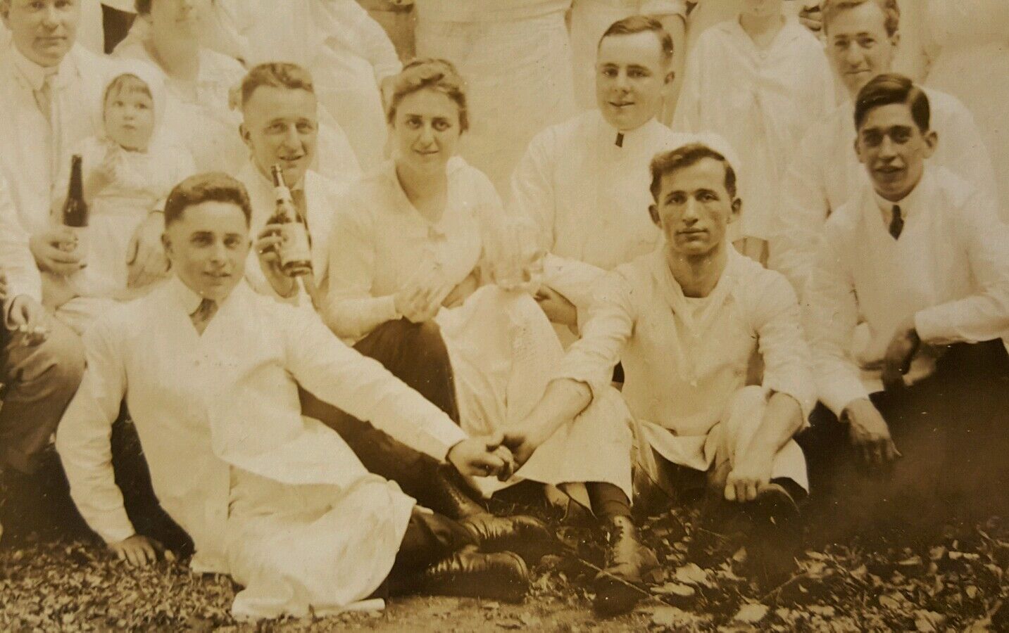 ANTIQUE 1915 WHALOM AMUSEMENT PARK REPUBLICAN PARTY LUNENBURG MA MEN TLC PHOTO 