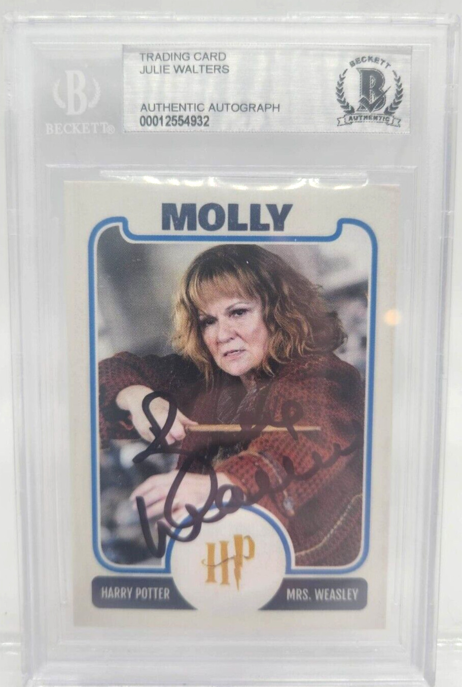 Julie Walters Harry Potter Molly (Mrs.) Weasley Beckett Authentic Auto Card