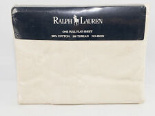 Ralph Lauren Avery Cream Damask Full Flat Sheet, 200 Thread, USA, New in Pack picture