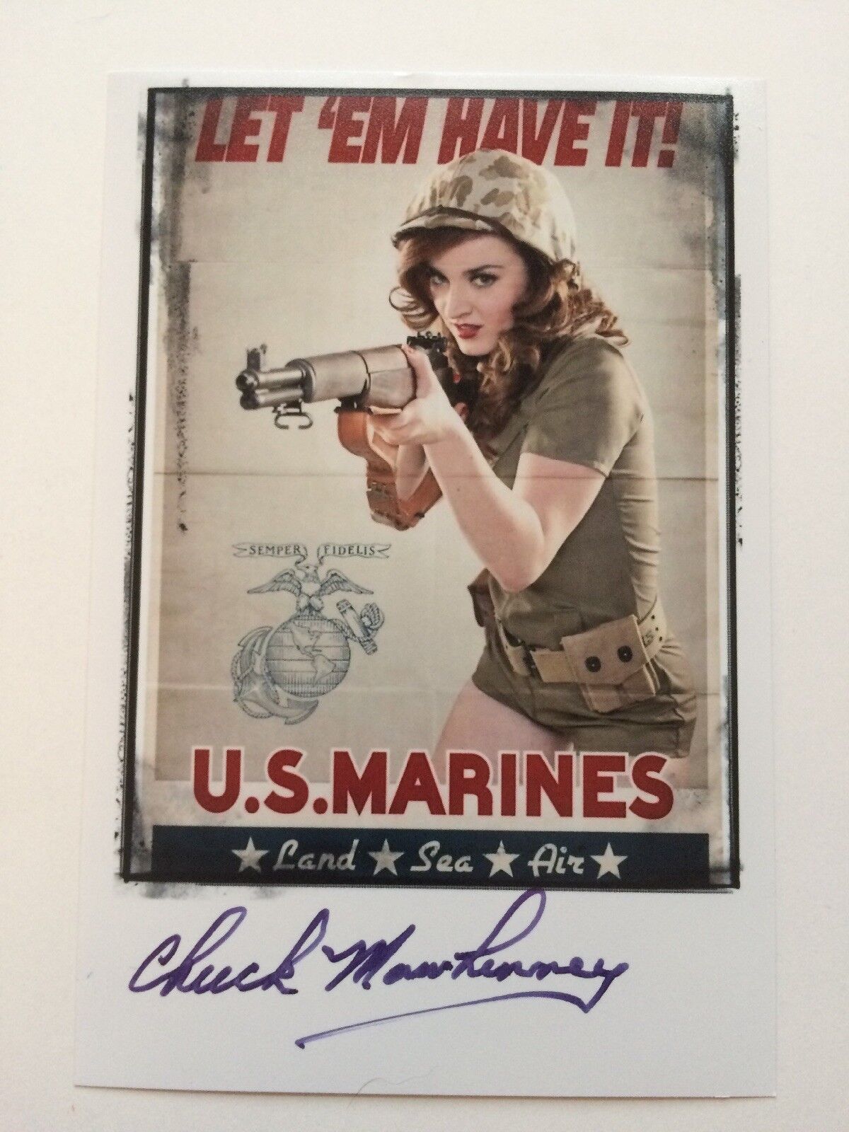 SGT. Chuck Mawhinney Signed Photo Autograph Vietnam Sniper USMC