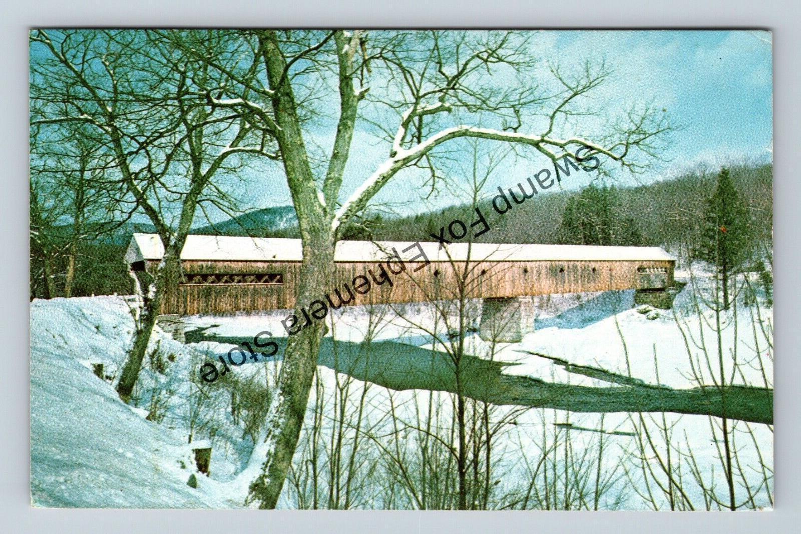 Postcard New England Most Photographed Cover Bridge Near Dummerston Vermont