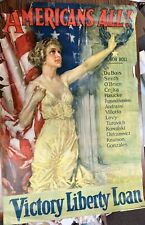 ORIGINAL WWI Victory Liberty Loan Poster: Americans All Howard Chandler Christy picture