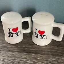 I Love New York Vintage White Salt and Pepper Shaker Set picture
