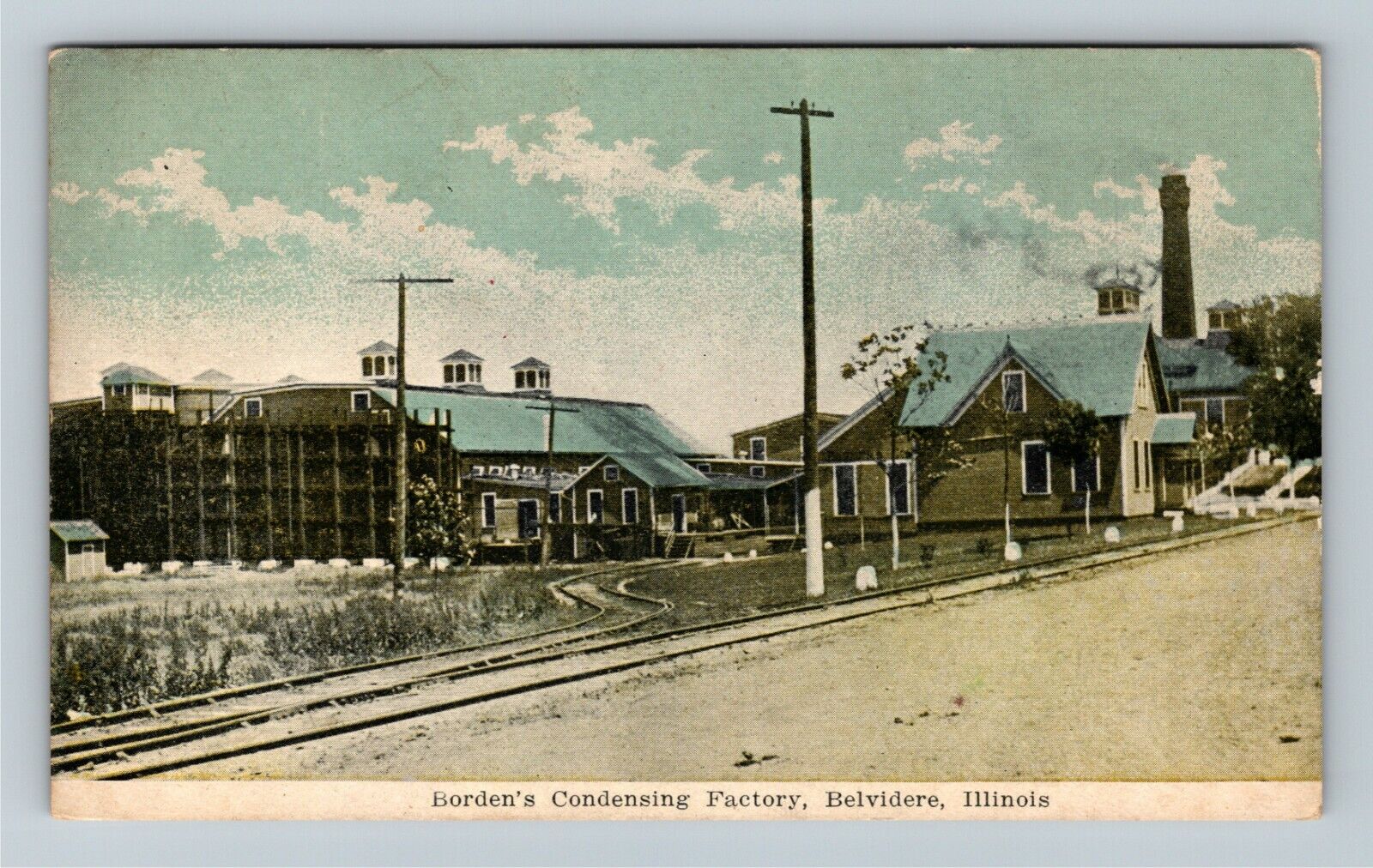 Belvidere IL-Illinois, Borden's Milk Condensing Factory, Vintage c1910 Postcard