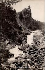 Bridal Veil Falls, NORTH CHEYENNE CANON, Colorado Real Photo Postcard - Sanborn picture