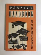 Vintage Cambridge University Varsity Handbook w/ Grounds Map 1959-60 picture