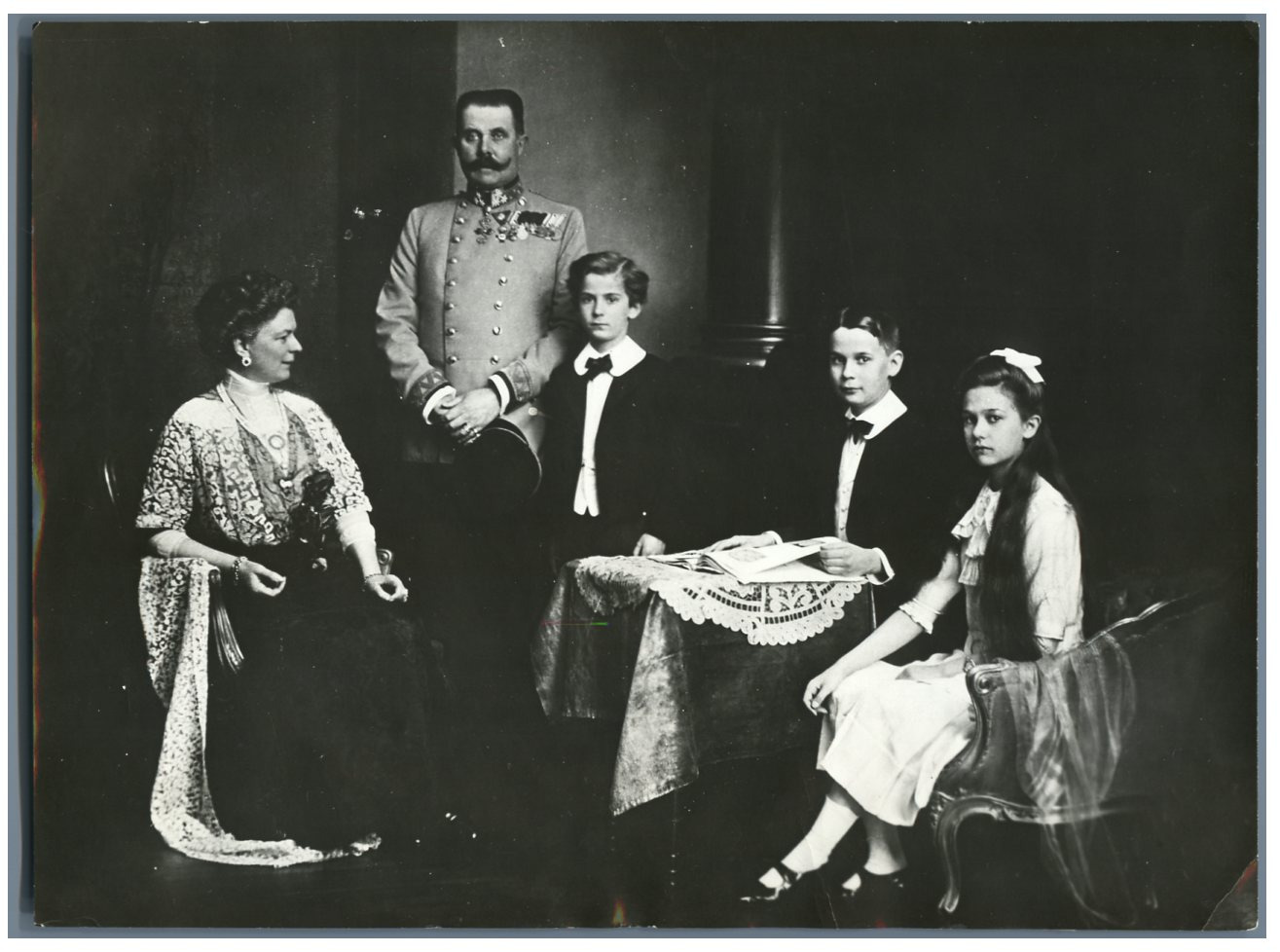 Austria, Archduke Franz Ferdinand, his wife Sophie and their children print po