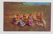 Amish School Children near Springs in Somerset County Pennsylvania Postcard picture