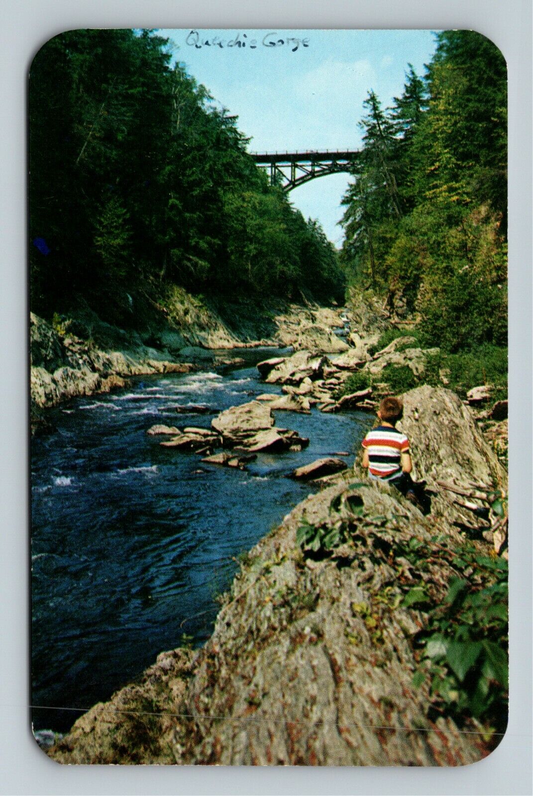 Green Mountains VT-Vermont, Quechee Gorge, Chrome Postcard