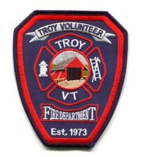 Troy Volunteer Fire Department Patch Vermont VT picture