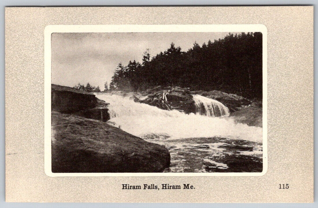 Hiram Falls Hiram Maine ME RPPC Real Photo Postcard VTG