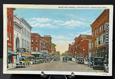 Vintage Postcard Cambridge Ohio Wheeling Ave Street 1941 Postmark picture