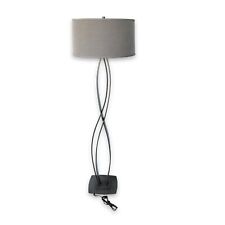 Vintage Hubbardton Forge Modernist Style Infinity Lamp W/ Natural Anna Shade picture