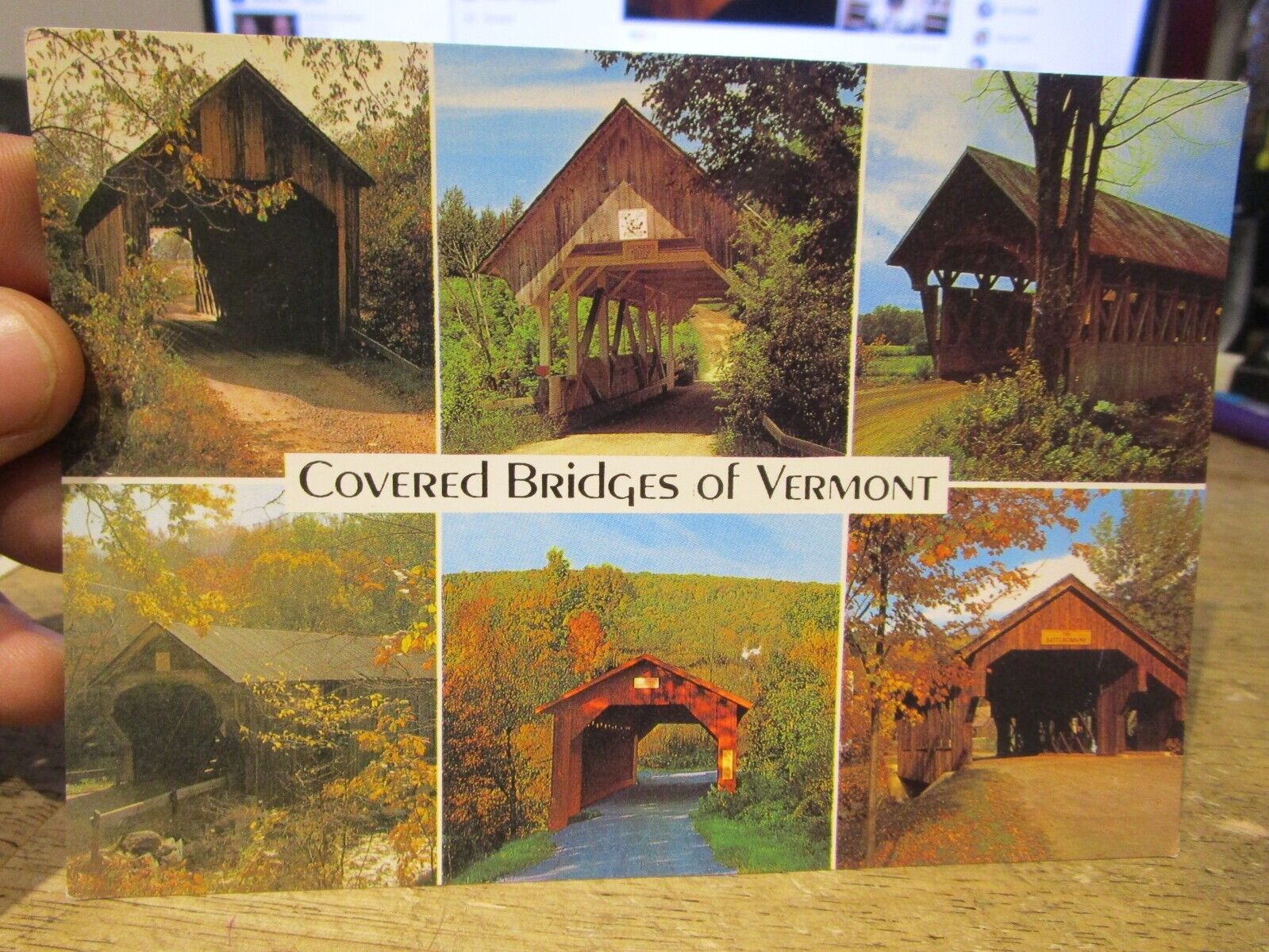 K2 VERMONT Old Postcard Covered Bridge Middlebury Danville Coventry Fayston 6