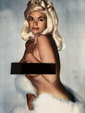 Jayne Mansfield let's her fur coat slip down 8x10 photo glamour pin-up picture