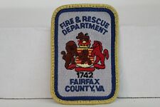 FAIRFAX COUNTY, VA. FIRE AND RESCUE DEPARTMENT PATCH NEW  picture