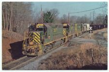 Reading 3671 Railroad Empty Coal Train Engine Locomotive Postcard picture