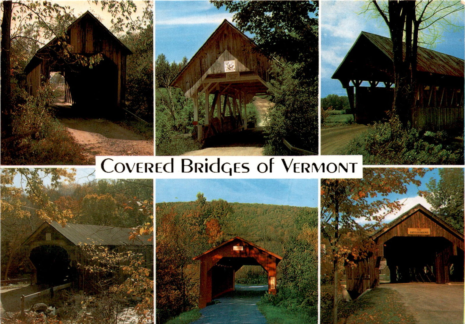 Alois Mayer, Halpin Bridge, Middlebury, Greenbanks Hollow Bridge postcard