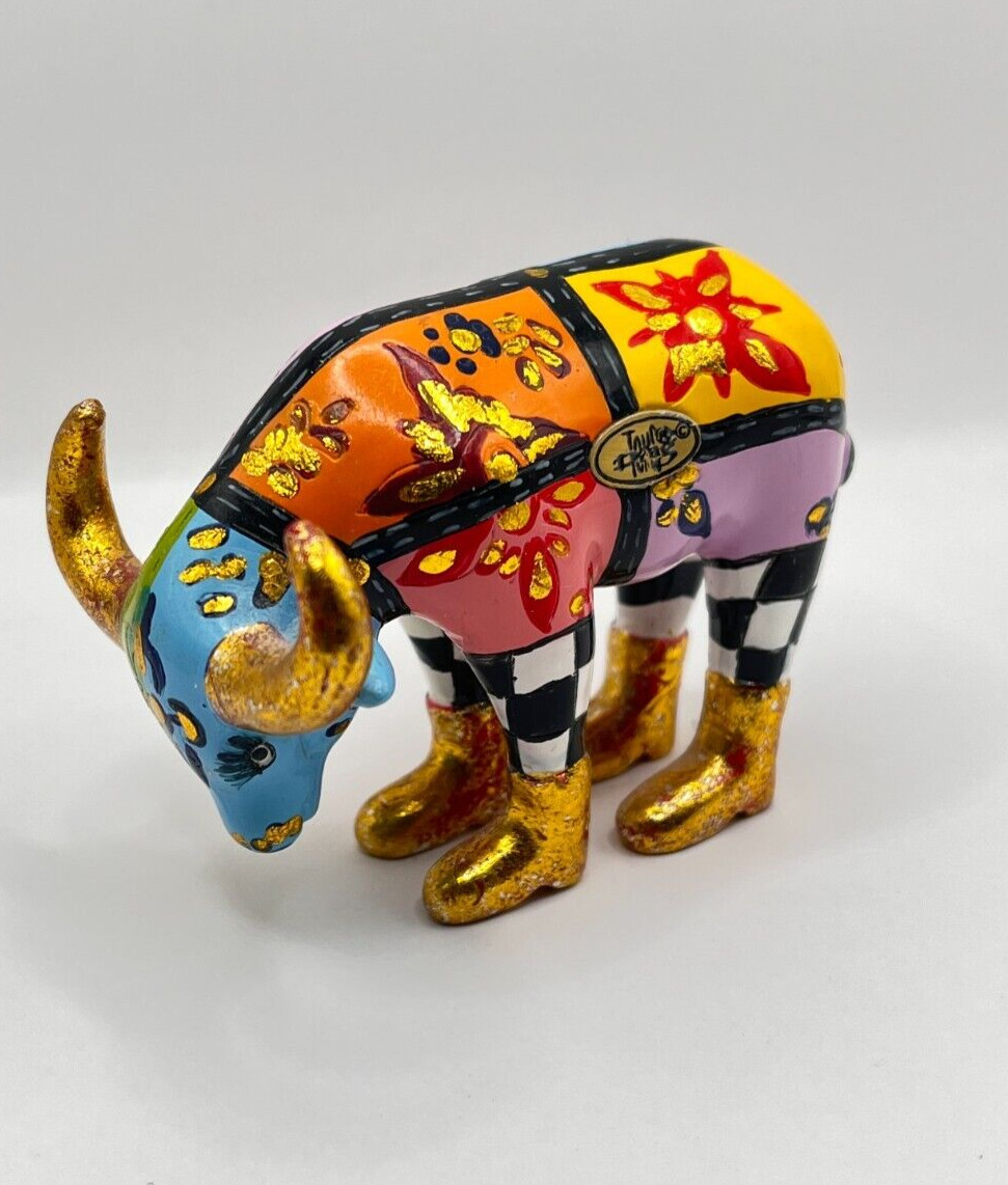 Rare Thomas A Hoffman Tom\'s Drag Pop Art Bull Figurine 4” Animals Collection 