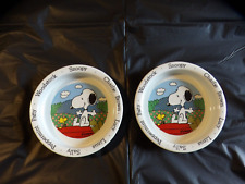 Johnson Bros. Peanuts Characters baby feeding dish set of two, made in England picture