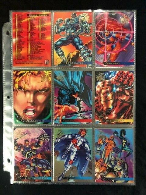 LOT OF (92) 1995 FLEER FLAIR MARVEL ANNUAL TRADING CARDS NEAR MINT TO MINT 