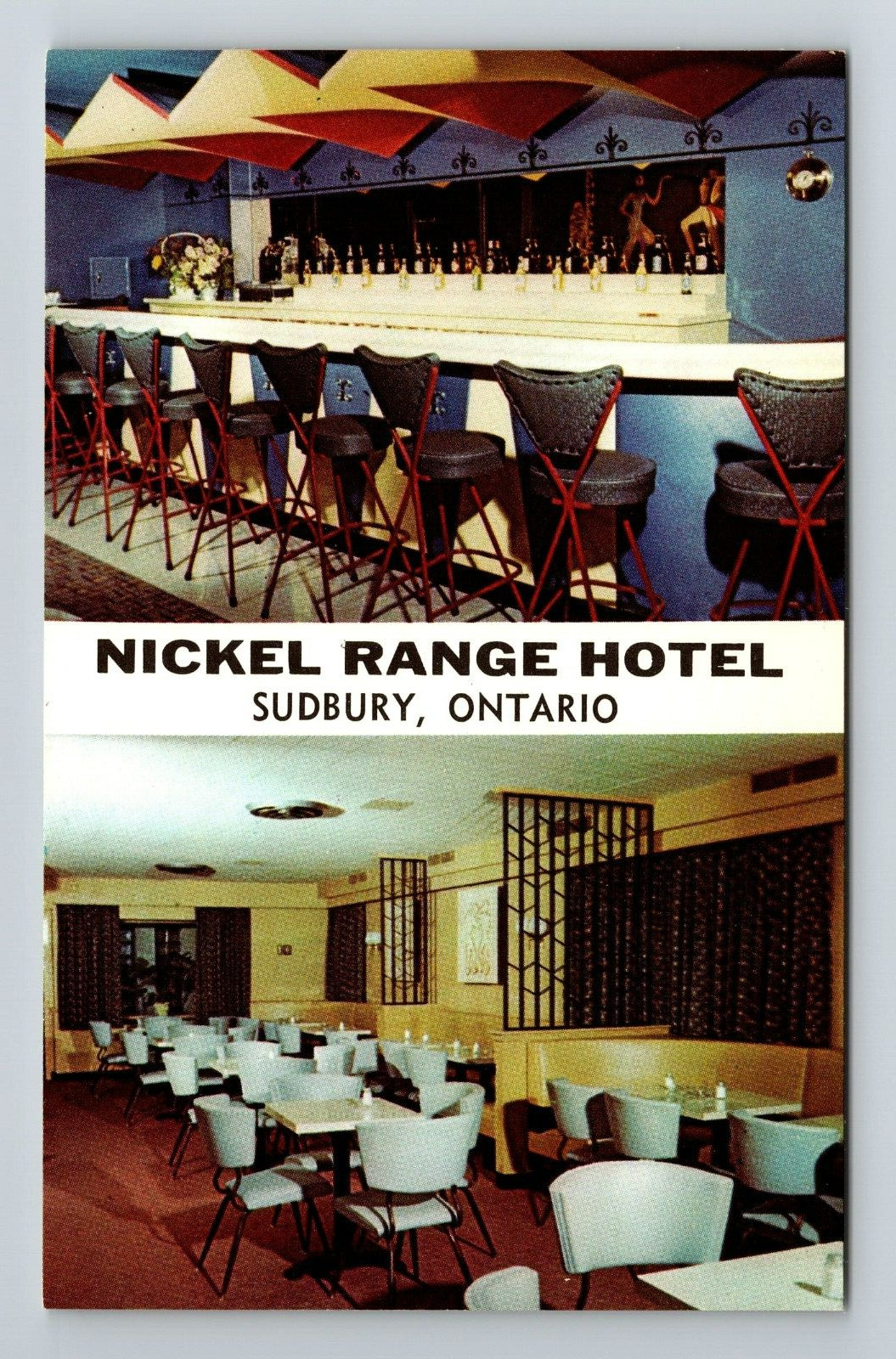 Sudbury- Ontario, Nickel Range Hotel, Advertising, Vintage Postcard