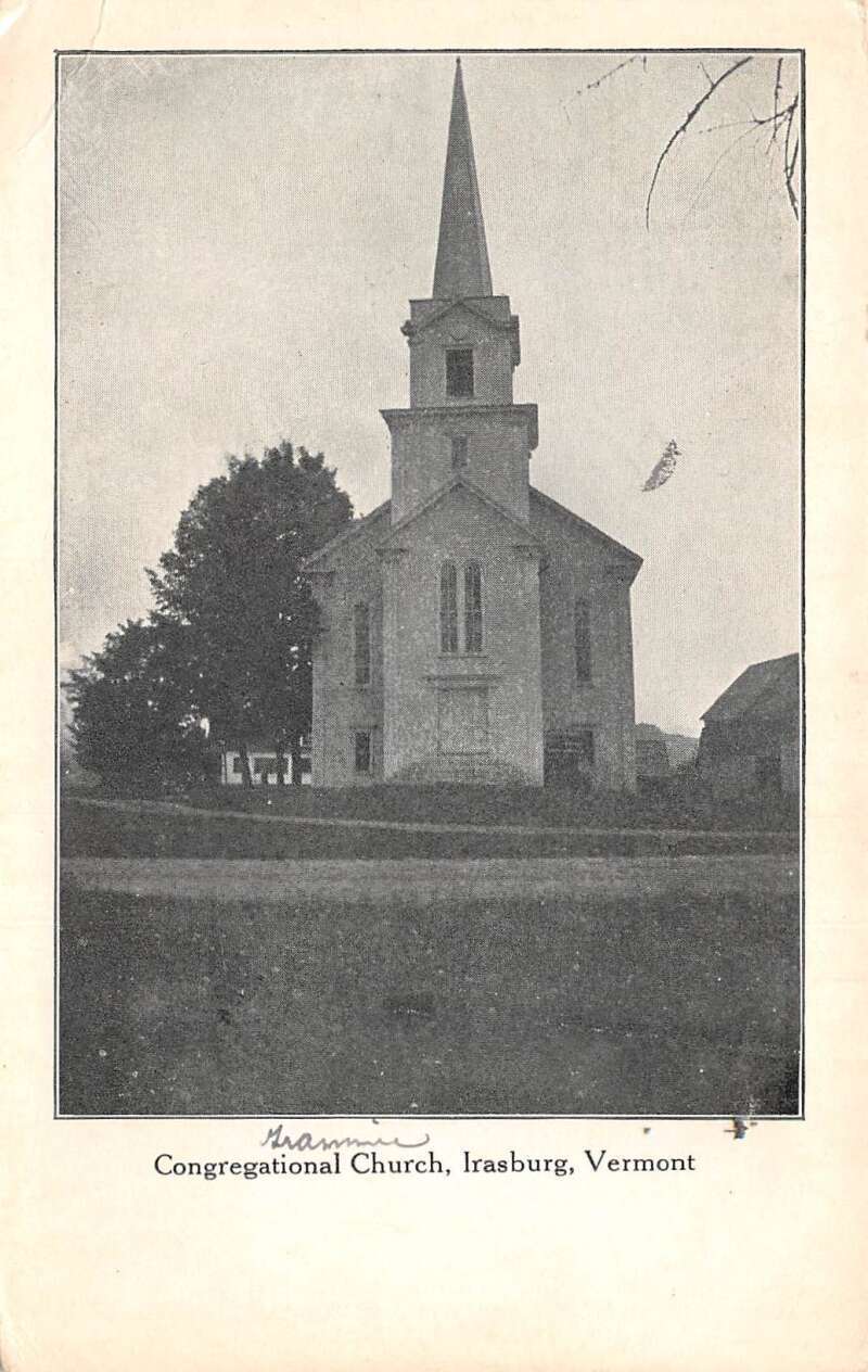 Irasburg Vermont Congregational Church Vintage Postcard AA74748