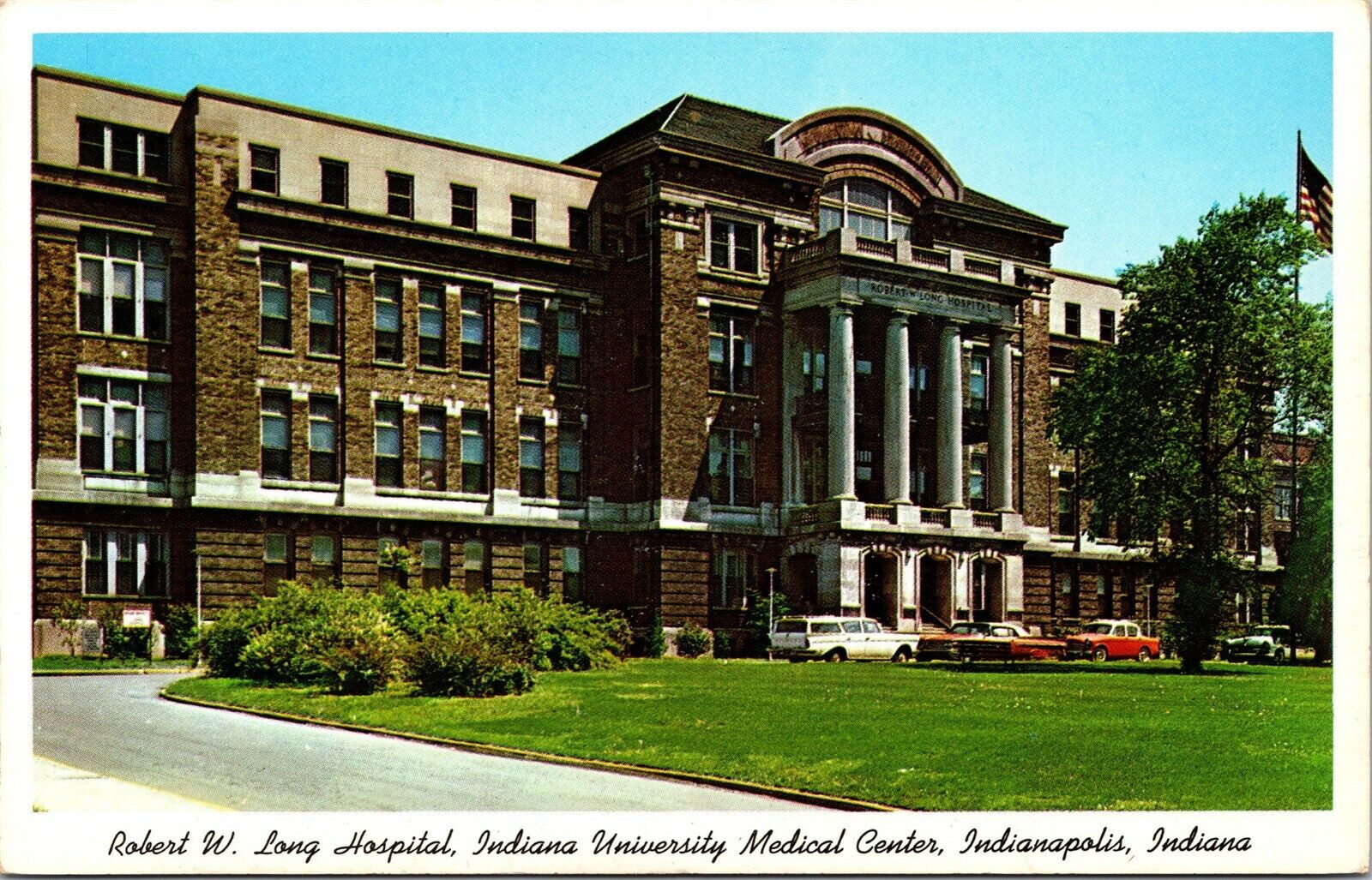 Indianapolis Robert W. Long Hospital Indiana University Medical Center Postcard