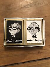 Berkshire Hathaway Charlie Mumger Warren Buffet Playing Cards 2-Pk Collectors picture