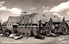 Sanborn Real Photo Postcard Wort Hotel in Jackson, Wyoming~1747 picture