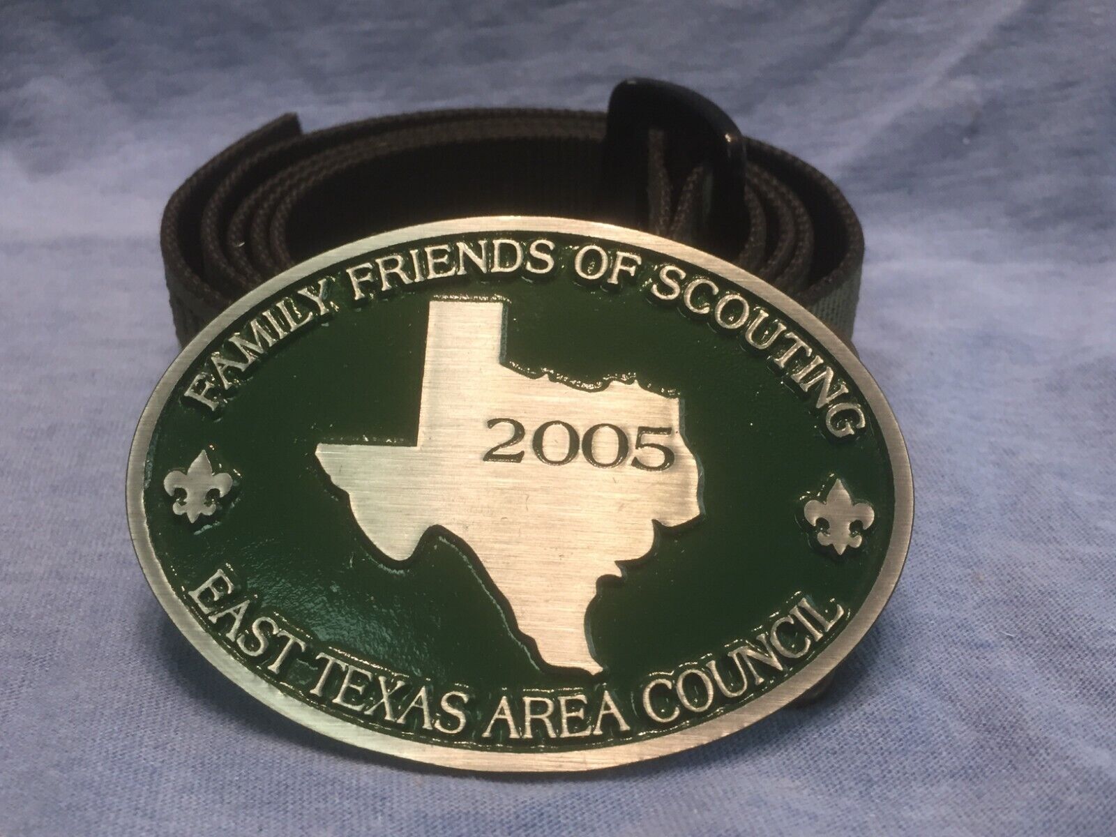 EAST TEXAS AREA BOY SCOUT BRASS BUCKLE - MADE IN USA