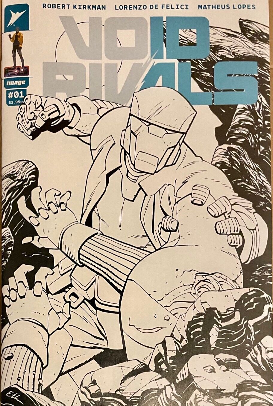 Void Rivals #1 Ethan Young B&W Variant 1 of 1000 Kirkman RARE Image Transformers